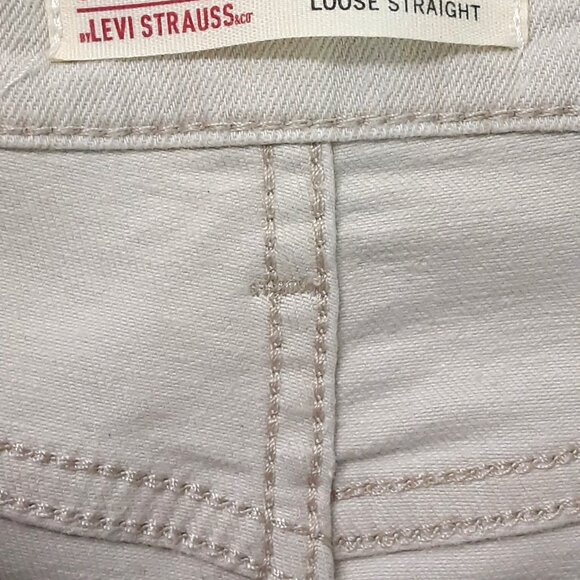 Signature Levi Strauss Woman's Jeans Size 8, Light beige color, High rise - Picture 9 of 11